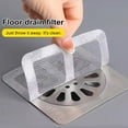 thumbnail image 4 of sunsanly 100Pcs Disposable Mesh Floor Drain Prevent Clogs Fine Mesh Design Break-Resistant Hair Catcher Drain Cover Stickers with Adhesive Backing, 4 of 7