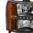 thumbnail image 7 of AKKON - For Black Bezel 07-13 Sierra 1500 07-14 2500 3500 LED Headlights Lamps Direct Replacement Left + Right, 7 of 7