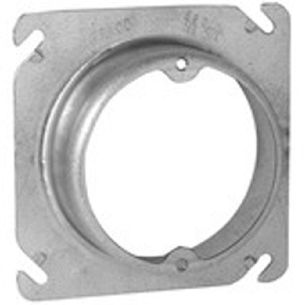 HubbellRaco 4" Square Fixture Cover, Mud Ring, 11/4" Raised, Drawn