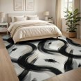 thumbnail image 3 of ODIKA 8'x10' Washable Area Rug Durable, Non-Slip Brushstroke With Interlocking Minimalist Accents Abstract Modern Refined for Living Room, Under Sectional, Family, 3 of 7