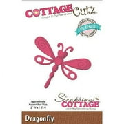 CottageCutz Petites Die -Dragonfly 2"X1.6", Pk 2, CottageCutz