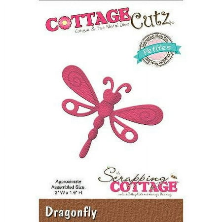 CottageCutz Petites Die -Dragonfly 2"X1.6", Pk 2, CottageCutz