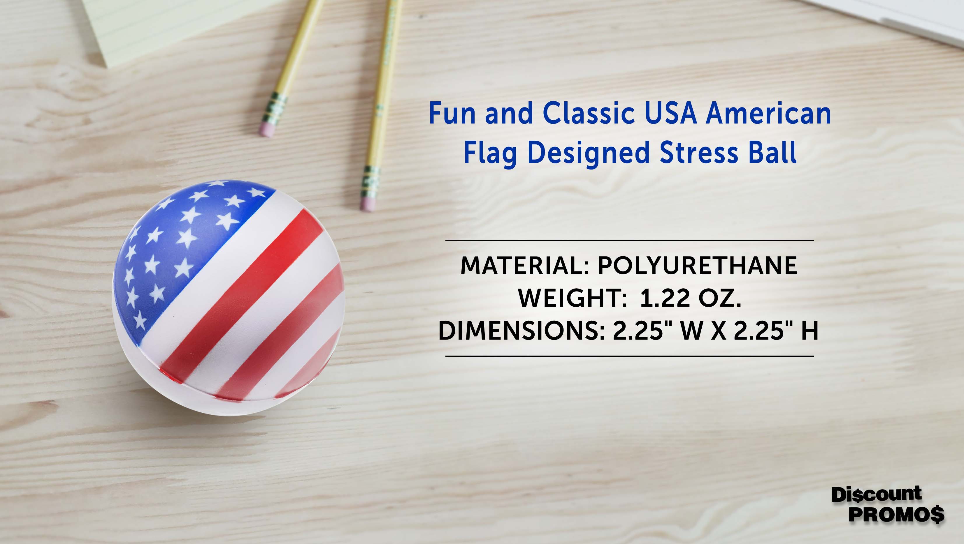 10 American Flag Stress Balls Pack - Round, Stress Reliever, Hand Therapy, Lightweight - USA Flag