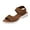 Brown, variant on Women Summer Sandals Open Toe Slip On Dressy Sandal Hollow Elastic Ankle Strap Low Wedges Comfortable Beach Shoes Beige Women Sandal