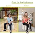 thumbnail image 5 of Majestic Home Goods Vertical Stripe Indoor / Outdoor Fabric Cube Pouf, 5 of 6