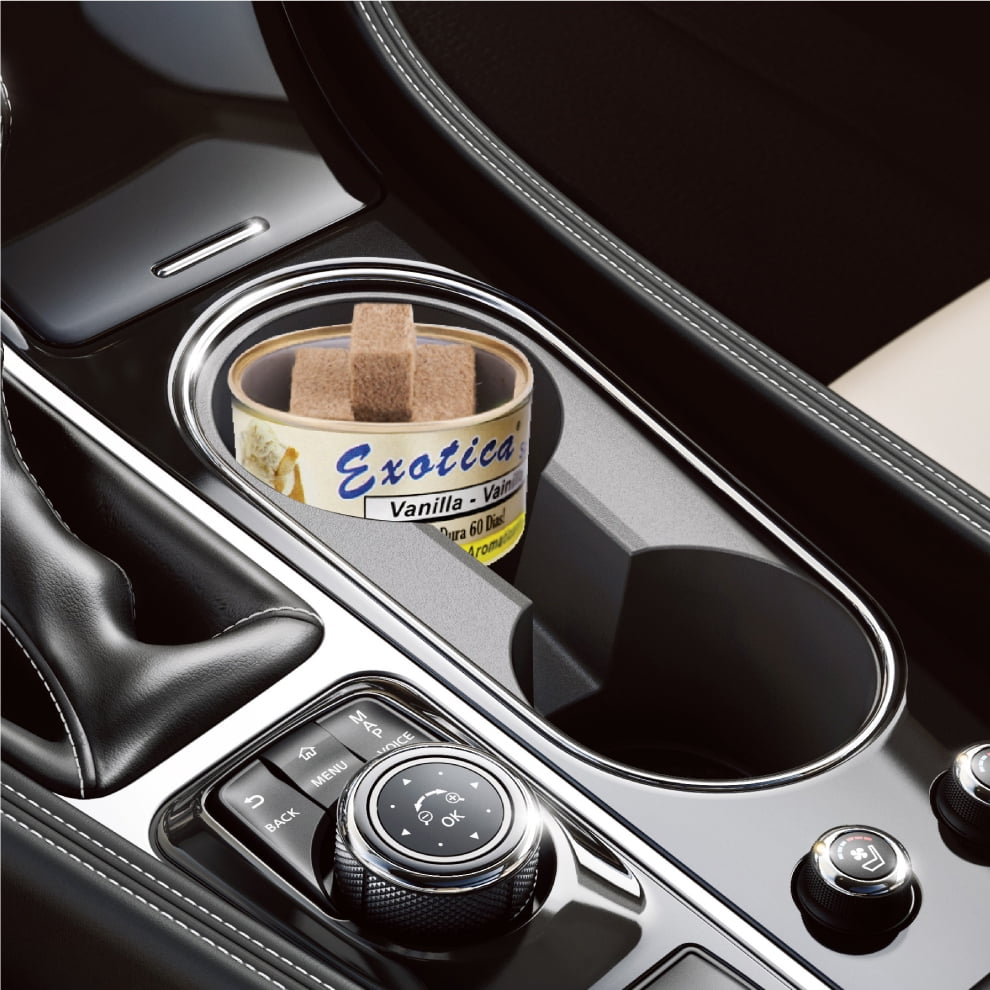 Exotica Car Air Freshener | Spill-proof Can | Organic | For Home & Auto | Long Lasting Freshness | (Pack of 12) (Vanilla)