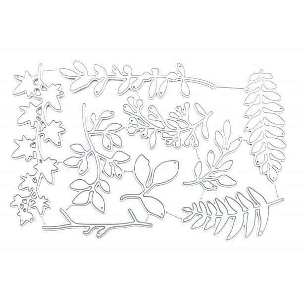 Ounissouiy Troqueles de corte, plantilla de corte de acero de alto carbono, molde de grabado de Metal, herramienta auxiliar DIY para álbum de recortes, Artesanía Ounissouiy HA019339-00