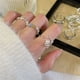thumbnail image 3 of Nuevo anillo de plata de ley 925 con diseño de perla rota y sencillo, estilo femenino, de lujo, ligero, de alta gama, resistente al color, anillo abierto, 3 of 5