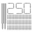 thumbnail image 1 of 250 clavos para zócalos, clavos sin costuras de doble cabeza para zócalos, equipados con una herramienta específica para el manguito del clavo., 1 of 4
