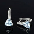 thumbnail image 6 of UDIYO Elegant Women Faux Sapphire Rhinestone Inlaid Drop Huggie Earrings Eardrops, 6 of 6