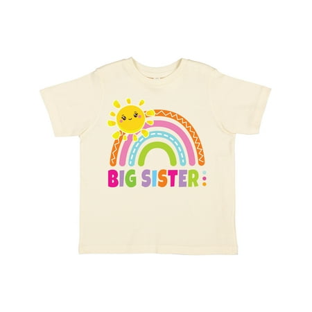 

Inktastic Family Big Sister with Rainbow Gift Toddler Toddler Girl T-Shirt