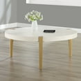 thumbnail image 2 of Steve Silver Gracie Modern Round Coffee Table with Sunburst Design, Washed White, 2 of 5