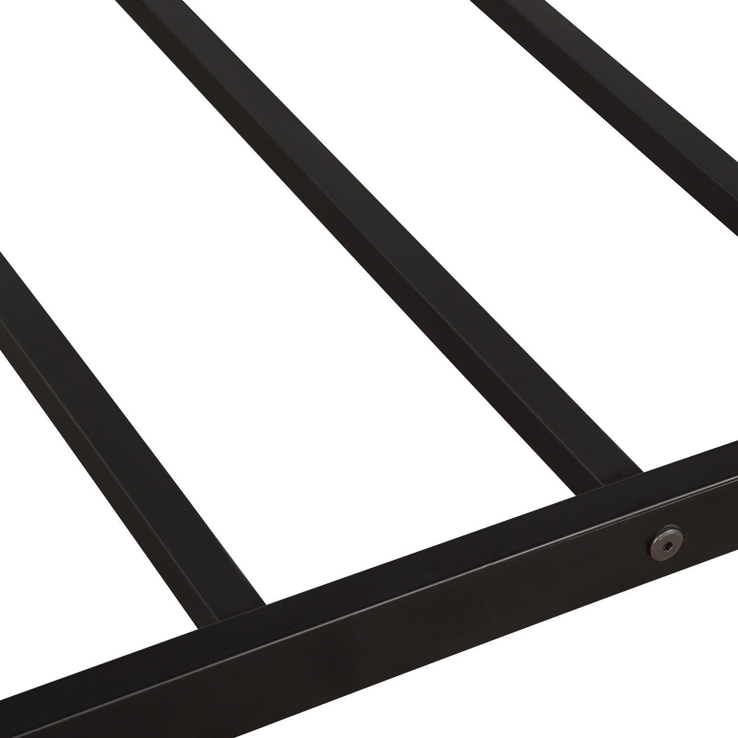 Kepooman Twin-over-Full Modern Steel Bunk Bed with Guardrail & Ladder for Dorm, 77.2" x 54.7" x 66.5", Black Kepooman Twin-over-Full Modern Steel Bunk Bed with Guardrail & Ladder for Dorm, 77.2" x 54.7" x 66.5", Black