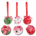 thumbnail image 3 of 12 Uds. Adorno de campana de estilo navideño árbol de Navidad DIY colgante de campana con lazo, 3 of 5