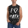 thumbnail image 1 of Balery I love Math Camisetas sin mangas para hombre, absorbe la humedad y protege contra el mal olor.-Small, 1 of 7