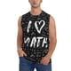 thumbnail image 1 of Fotbe I love Math Men's Camiseta sin Mangas Estampada para Hombres, Playera Casual para Gimnasio, Entrenamiento, Playa-3X-Large, 1 of 7