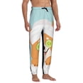 thumbnail image 4 of Kdxio Corgi With Towel Ans Slice Cucumber Pattern Joggers,Sweatpants for Men with Pockets-Small, 4 of 5