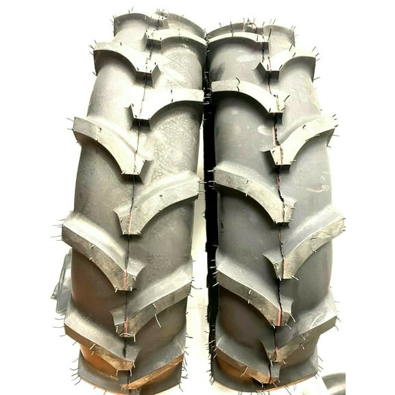 Two 8-16 8x16 R-1 Ag Lug 6-ply Rated Tractor Tires W/tubes