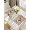 thumbnail image 5 of Blue Starfish Conch Placemats Set of 6, Ocean Coral Summer Beach Coastal Placemats for Dining Table, Place Mats for Kitchen Tabletop, Waterproof Wipeable Dining Table Mats Set, 5 of 9