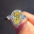 thumbnail image 2 of Natural Yellow Sapphire 925 Sterling Silver Ring, Gift for Her, Pukharaj Ring, Birthstone Rings for Women, Gift For Her, 2 of 2