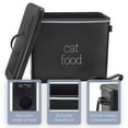 thumbnail image 3 of AuldHome Design Farmhouse Cat Food Container (Black); Enamel Look Rustic Cat Food Bin w/ Scoop, 3 of 10
