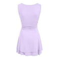 thumbnail image 6 of GEWSEY Womens Square Neck Party Dress Ruffle Hem Ruched Waist Short Mini Dresses Light Purple, XL, 6 of 6