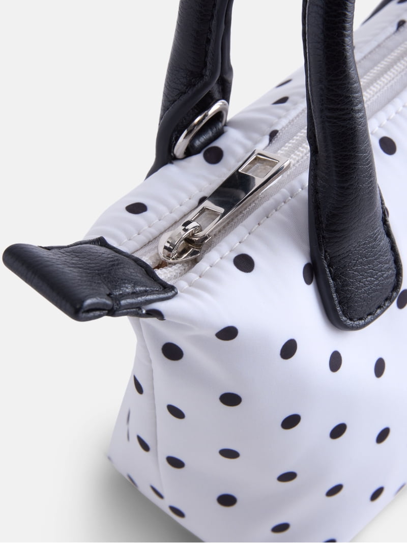 No Boundaries Women's Mini Tote Crossbody Bag, Polka Dot - Walmart.com