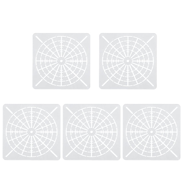 Plantilla de Mandala de 16 segmentos de Uxcell, paquete de 5, plantillas de mandala reutilizables de 3.5" para pintura, color blanco