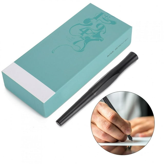 Black Metal Fountain Pen Tool School Office Supplies Fountain Pen Business Writing Fine Nib Gift Classic Design With Converter Pen Box Texture Excellent Writing Gift Pen
