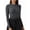 Dark Gray, variant on Women Ribbed Long Sleeve Bodysuit Invisible Zip Up Crew Neck Body Suit EKCW022 White S