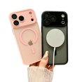 thumbnail image 2 of Dteck for iPhone 17 Pro Max Case with Glass Screen Protector, Compatible with MagSafe, Shockproof Translucent Matte Anti-Slip Phone Case with Camera Lens Cover,Dark Green, 2 of 6