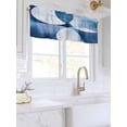 thumbnail image 3 of Valances for Windows Abstract Stitching Rod Pocket Cafe Window Treatments Valance Curtains for Kitchen Bathroom Laundry Basement Windows 54"x18", 3 of 9
