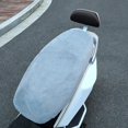 thumbnail image 3 of Motorcycle Cushion Cover Plush Fleece Warm Anti-Sun Protector Cover Gray Mingyqi, 3 of 8