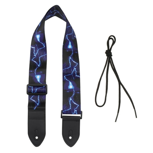 Guitar Strap with Leather End for Acoustic Guitar Bass Electric Guitar (Glacier)