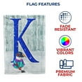 thumbnail image 5 of America Forever Winter Monogram Letter K House Flag Vertical Double Sided 28 x 40 inches Snowman in Winter Holiday Seasonal Flags for Outdoor, Yard, Porch Decoration, Merry Christmas House Flag, 5 of 5
