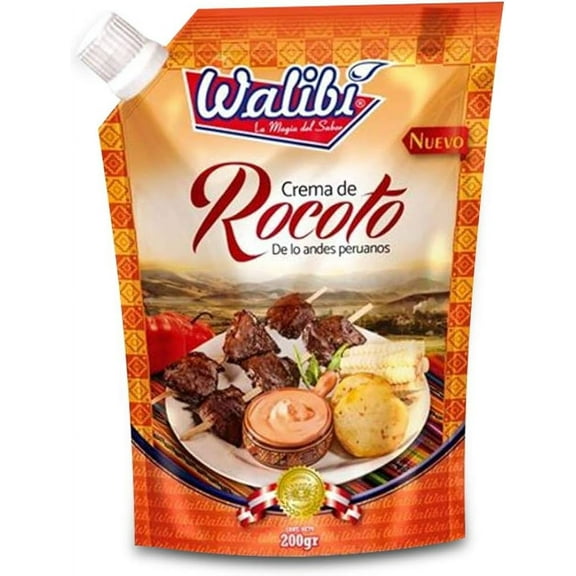 Walibi Crema de Rocoto 200g Red Hot Chili Sauce - Imported from Peru