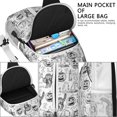 thumbnail image 4 of Sling Backpack,Halloween Doodle Icons Pattern Crossbody Bag with Water Bottle Holder,Waterproof Sling Bag for Men/Women with Chest Phone Holder for Hiking,Travel, 4 of 6