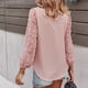 thumbnail image 4 of Top de chifón de manga larga con cuello en V de Color sólido de verano a la moda para mujer Fridja  hj3653, 4 of 8