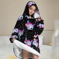 thumbnail image 2 of NIEWTR Toddler Kids Boys Girls Flannel Robes Soft Warm Hooded Bathrobes Baby Fall Winter Printed Sleepwear with Belt for Unisex Size 2-13T(B-Multicolour,7-16 Years), 2 of 5