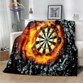 thumbnail image 2 of Fashion Dartboard Series Blanket Ice And Fire Soft Darts Pattern Portable Flannel Sofa Or Bed Dart Backboards, 2 of 5