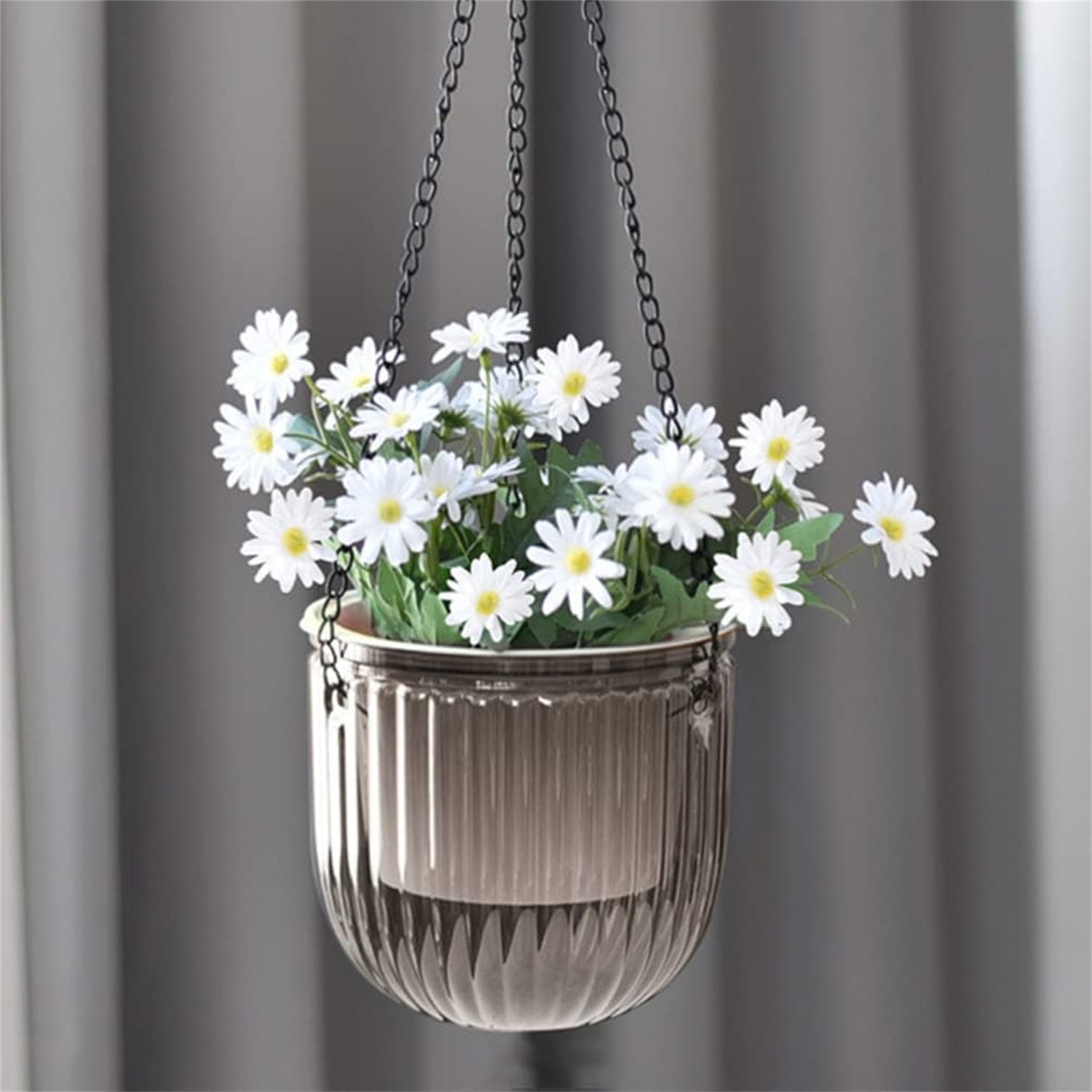 Hanging Planter Basket,Bexikou 3 Pack Self Watering Hanging Planters with Drainage Hole,Hanging Planter Pots with Metal Chain, Indoor Flower Pots Outdoor Hanging Basket Plastic Plant Pot