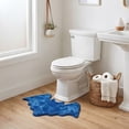 thumbnail image 4 of LEFXSMR Halloween Bathroom Rugs, Non Slip Bats Shaped Bath Mat, Soft Absorbent Toilet Rug for Holiday Halloween Decorations, Blue, 4 of 6