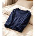 thumbnail image 5 of Mineart Women Winter Flannel Sleep Top Long Sleeve Loungewear Shirt Warm Cozy Casual Pajama Blouse Wearable for Indoor Outdoor, 5 of 7