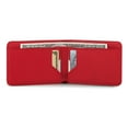 thumbnail image 3 of Vaultskin Manhattan Slim RFID-Blocking Leather Bifold Wallet, Carmine Red, 3 of 8