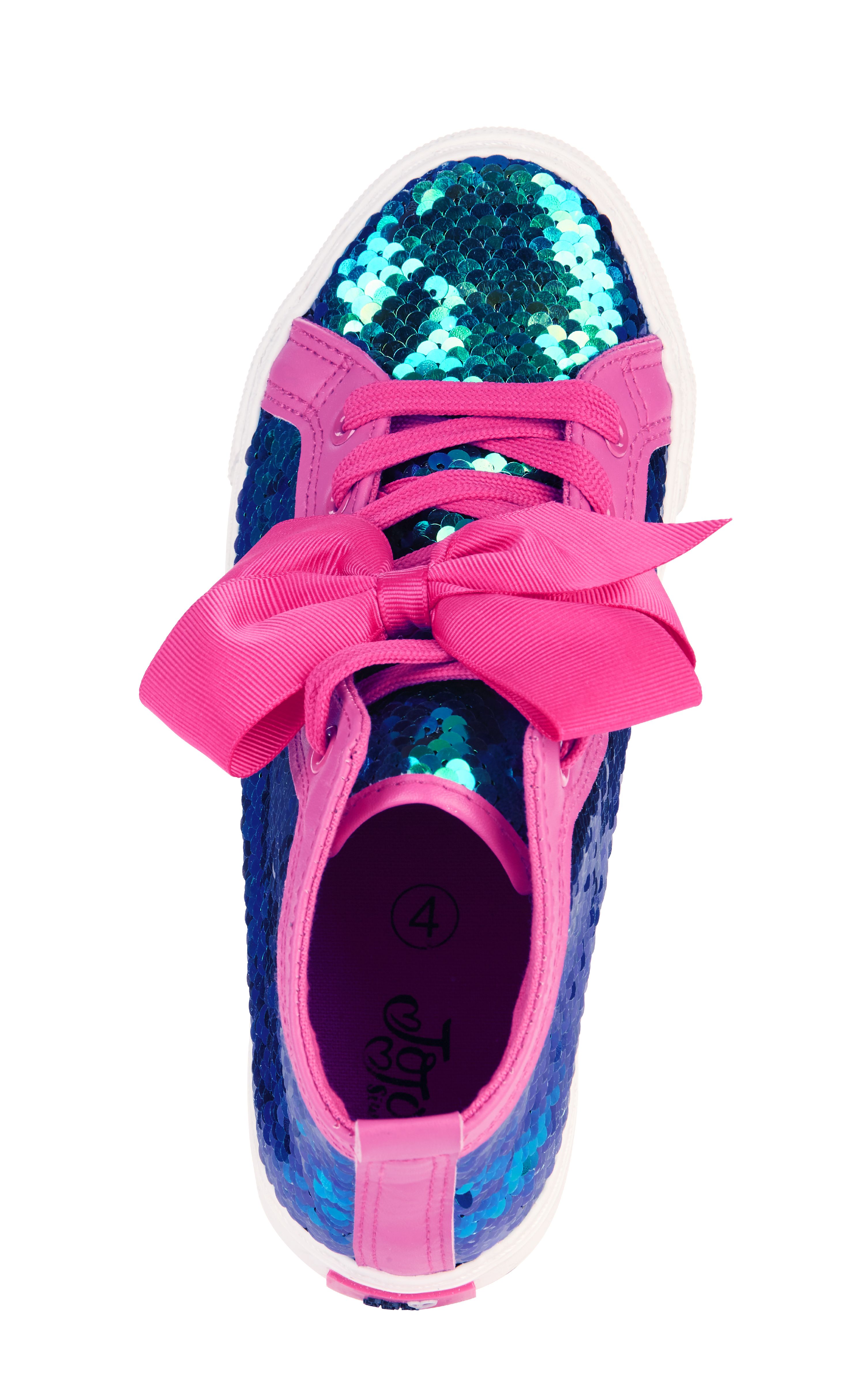 Jojo Siwa Girl's Sequin High Top Sneaker With Bow - image 5 of 8