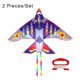 thumbnail image 4 of Kite Avión Forma Portátil Individual Línea Al Aire Libre Cometas Volando Niños Adultos Juguete Vidrio Acero Acero Poliéster Tela Mosca Juguetes Azul 1.6x2.8m sidaley FN009788-01, 4 of 7