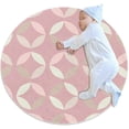 thumbnail image 1 of Abstract Seamless Round Soft Area Rugs 2.6ft Anti-Slip Cute Circle Carpet for Teen Girls Room, Circular Rug for Nursery Room, Dorm, Cute Room Decor for Baby, 1 of 7