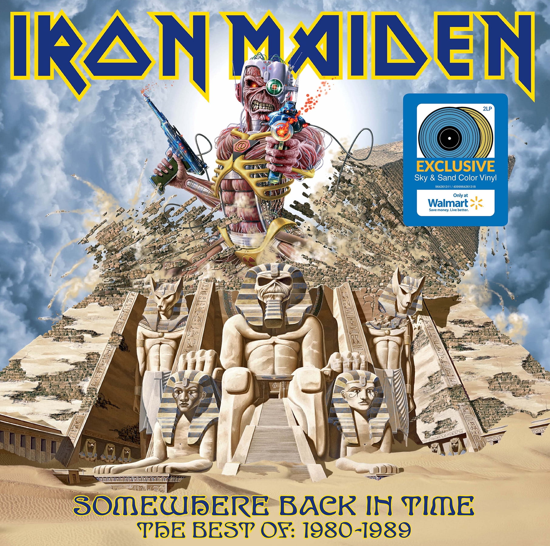 Iron Maiden - Somewhere Back in Time the Best Of: 1980 -1989 (Walmart Exclusive) - Sky and Sand color Vinyl 2LP