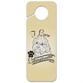 thumbnail image 1 of I Love My Labradoodle Plastic Door Knob Hanger Sign, 1 of 6