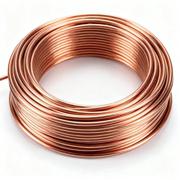Cable Eléctrico de Puesta a Tierra Sólido de 50 Ft, Cable de Puesta a Tierra con Revestimiento de Cobre de 4 AWG, Cable Eléctrico con Núcleo de Aluminio